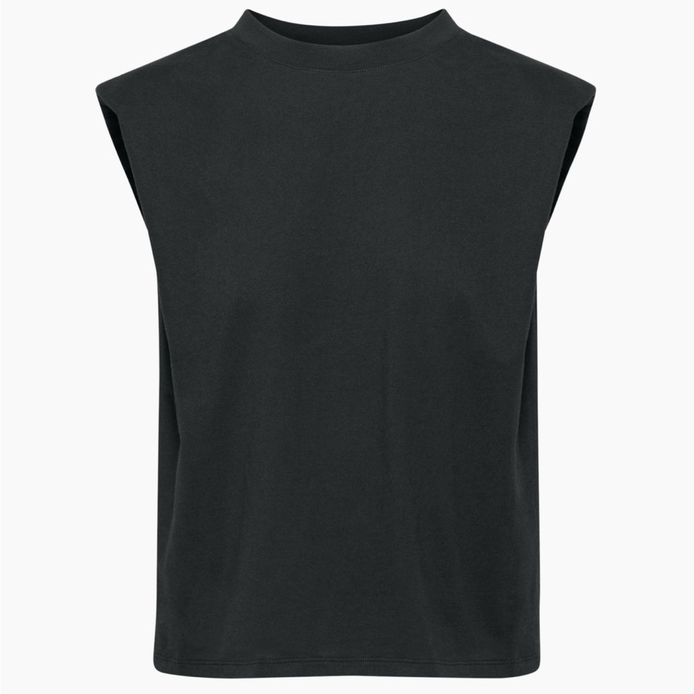 Shoulder Pad Tank, soft black